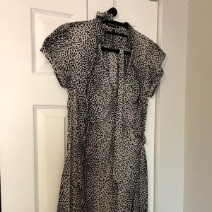 Animal print shift dress.